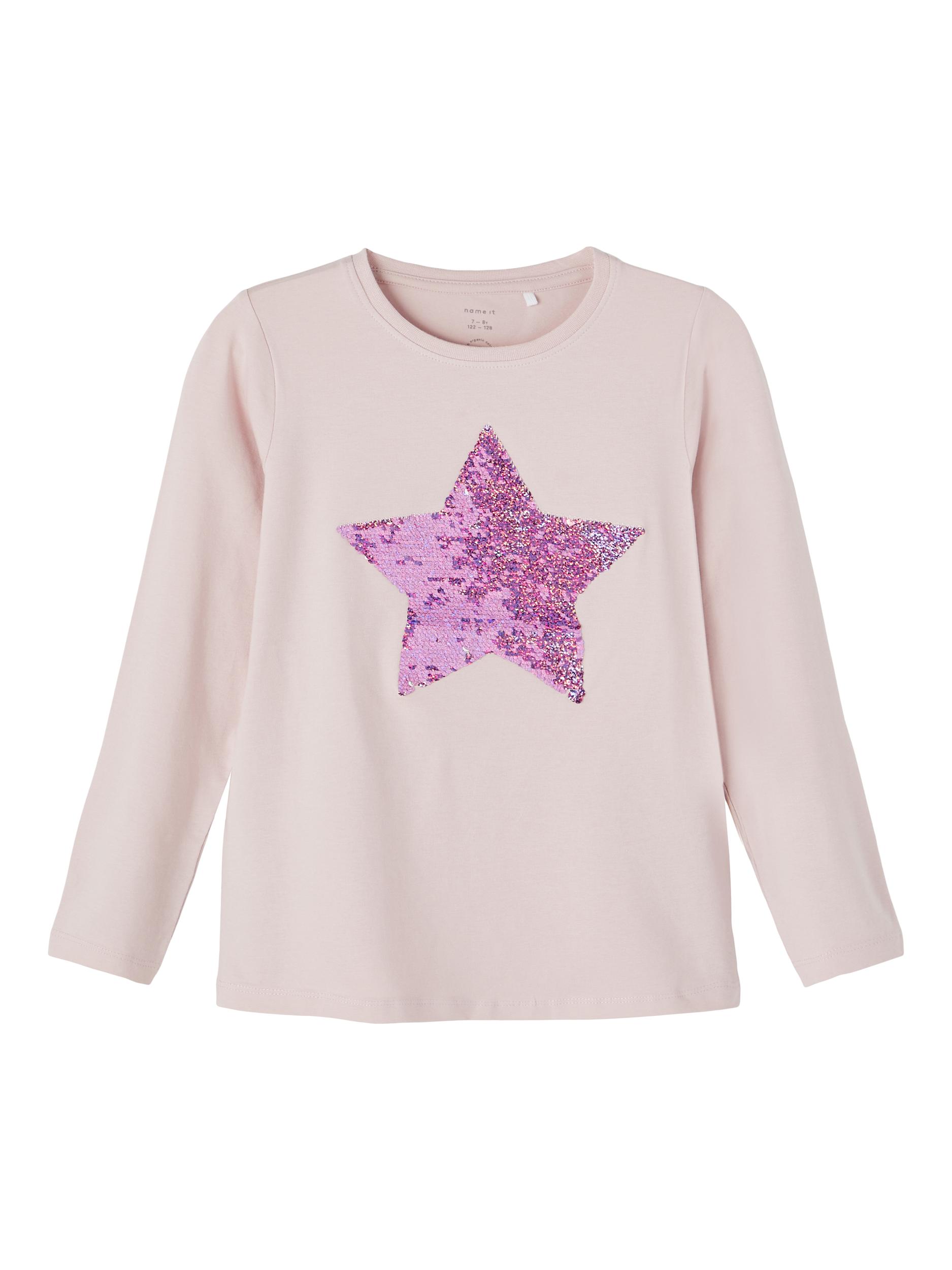 NAME IT Koszulka Tila Star w kolorze Różowy Pudrowym 