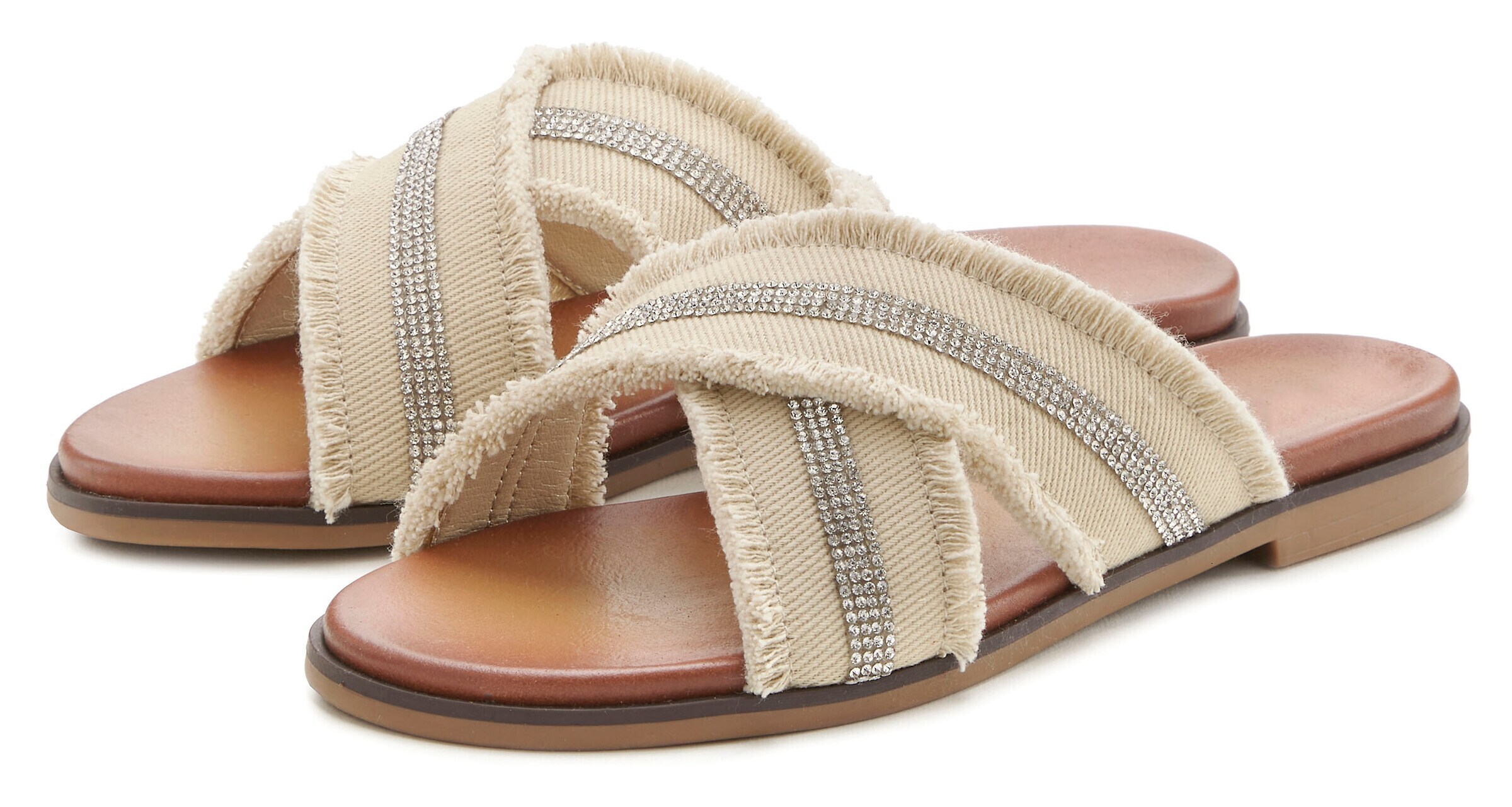 VIVANCE Mules in Beige