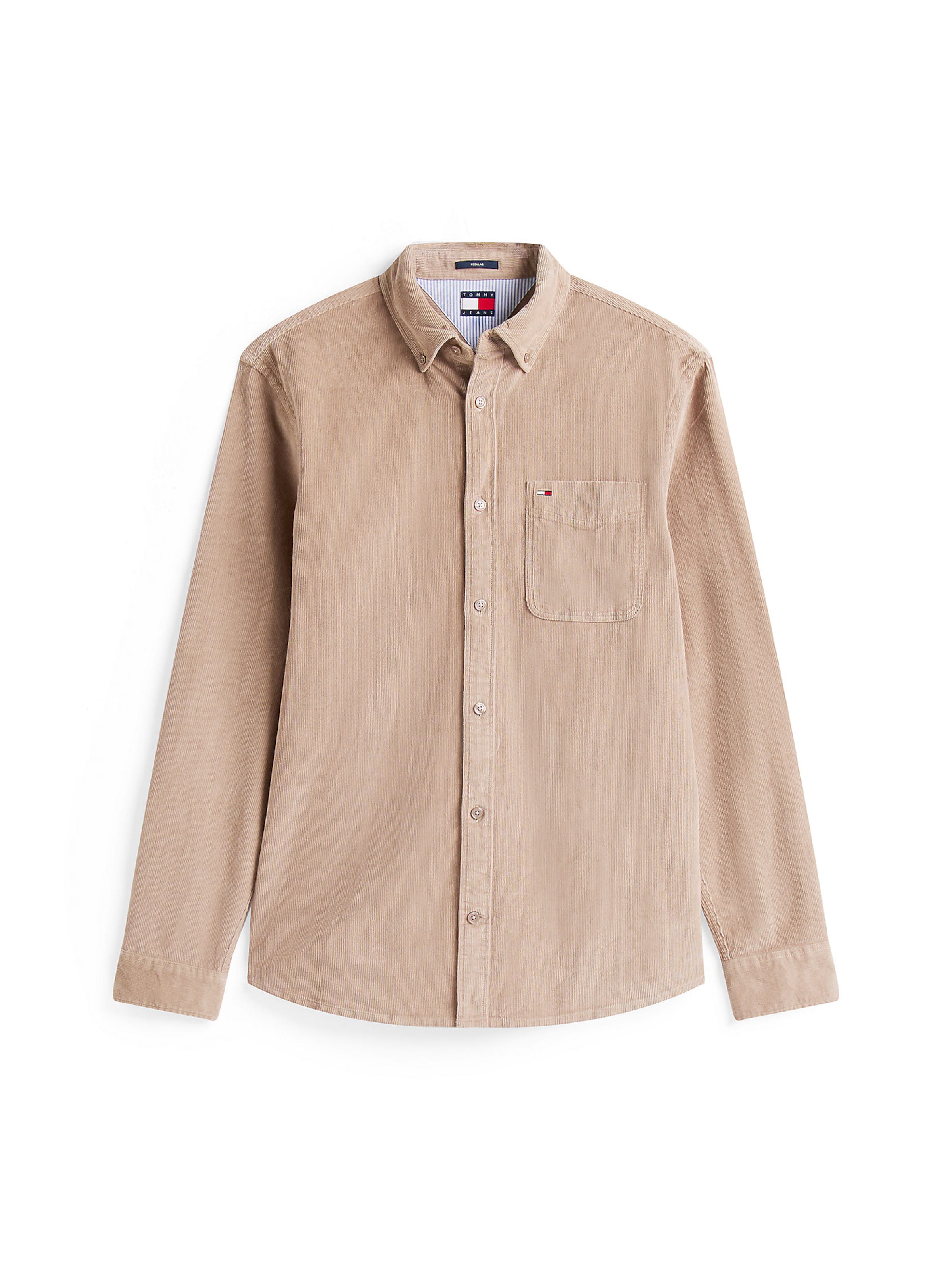 Coupe regular Chemise Tommy Jeans en beige : devant