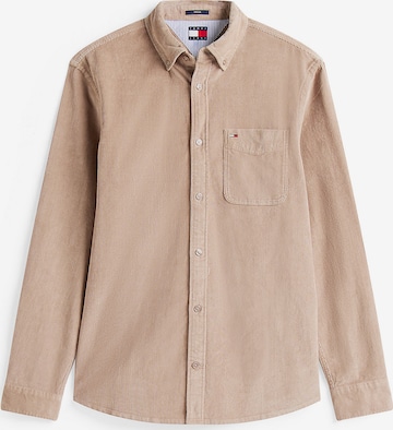Tommy Jeans Regular Fit Hemd in Beige: Vorderseite
