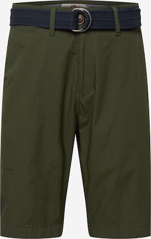 Petrol Industries Regular Chino Pants in Green: front