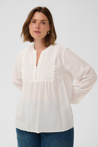 KAFFE CURVE Blouse 'Galine ' in Wit: voorkant