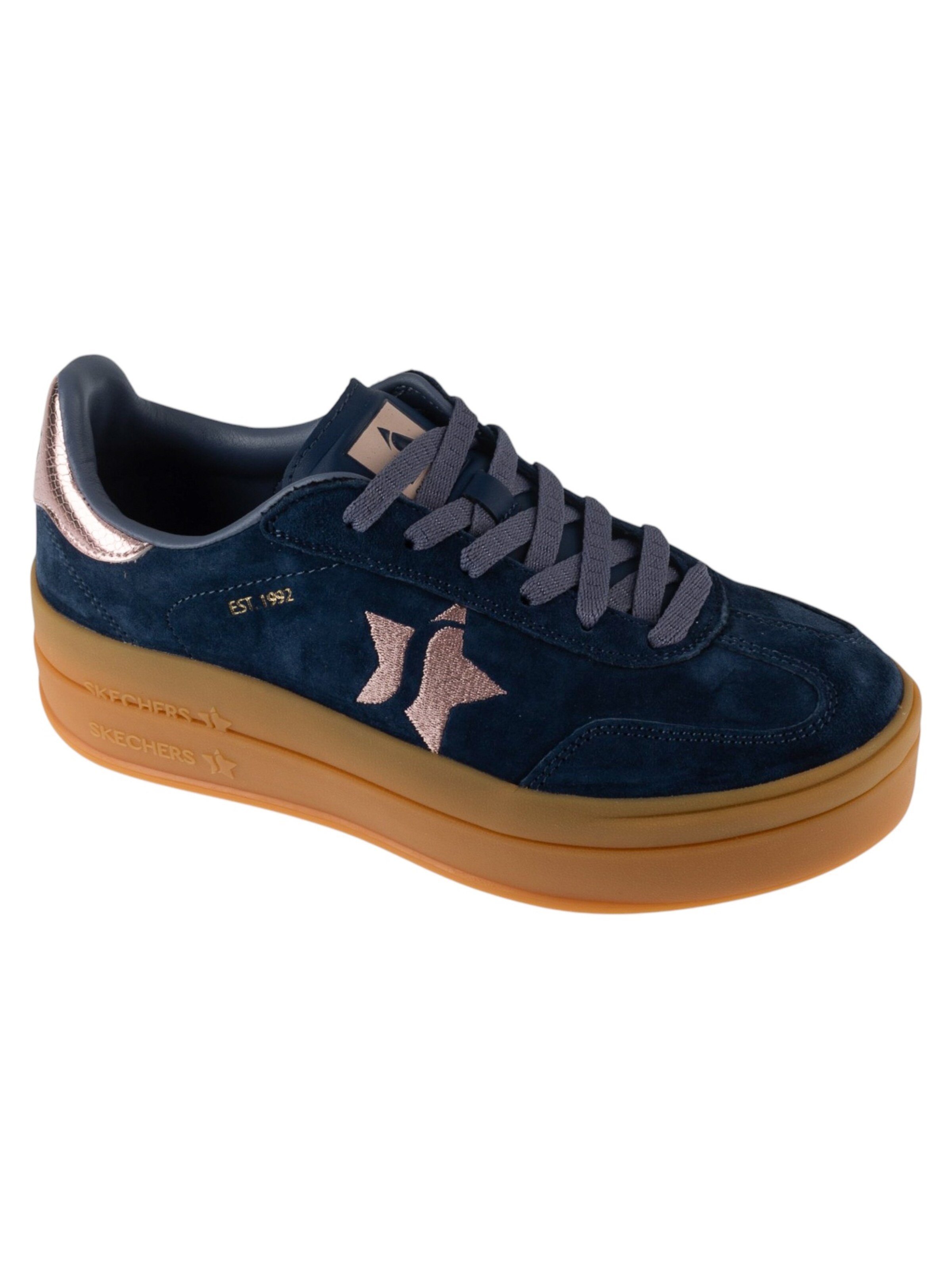 SKECHERS Platform trainers 'Skechers Academy Hi-Elevated Essence' in Blue: front