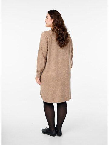 Rochie tricotat 'Caella' de la Zizzi pe maro