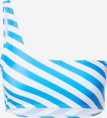 BeckSöndergaard - Bustier Top de bikini en azul: frente
