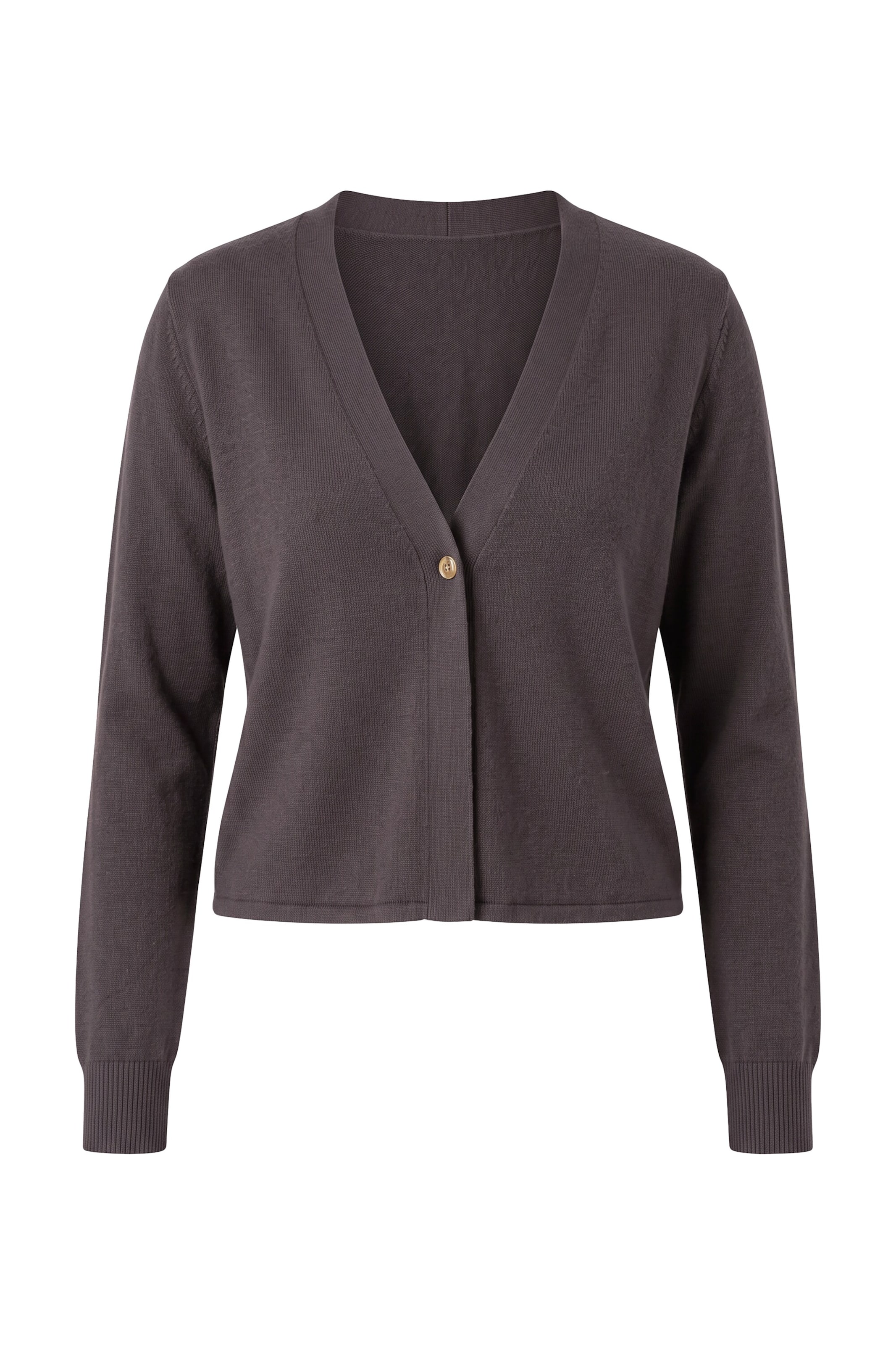 MIAMODA Gebreid vest in Bruin: voorkant