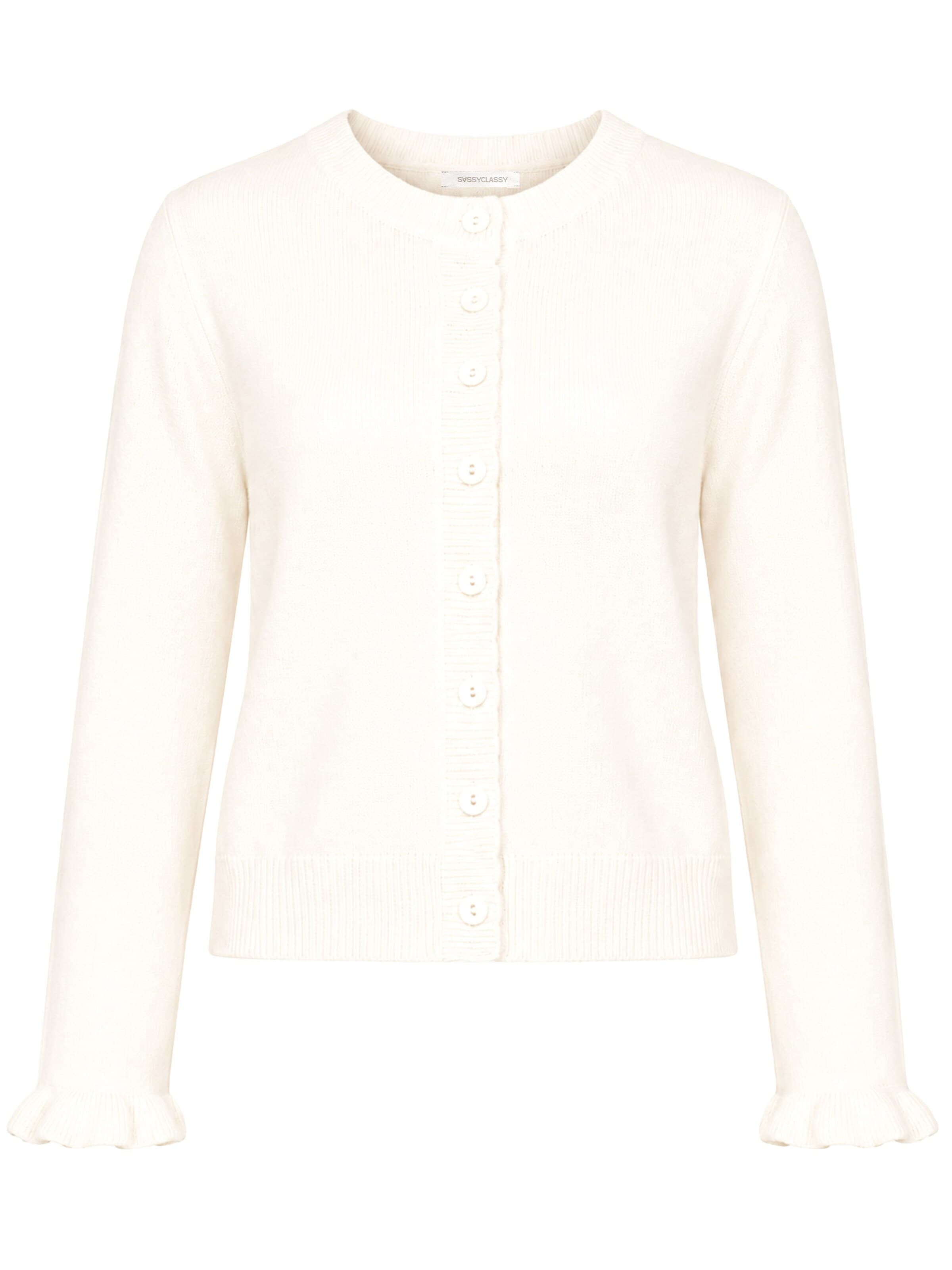 SASSYCLASSY Strickjacke‌ in L in offwhite, Produktansicht