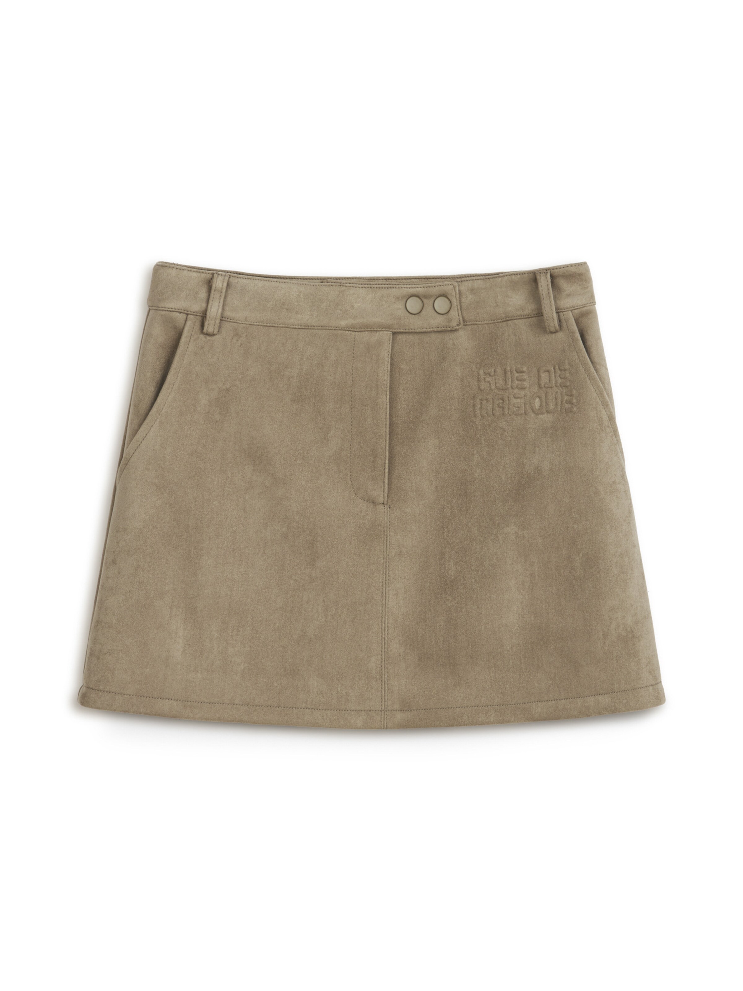 Twist Rok in Beige: voorkant