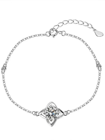 Staufergold Bracelet 'Moissanit Armband „Single Stone“ 1 ct' in Silver: front