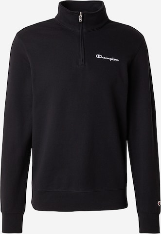 Bluză de molton de la Champion Authentic Athletic Apparel pe negru: față