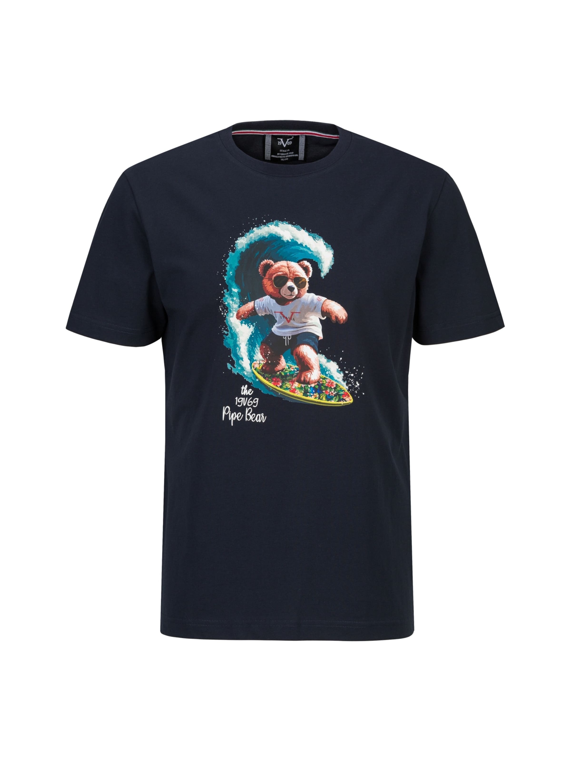 19V69 ITALIA Shirt 'Rafael Pipe' in Blauw: voorkant