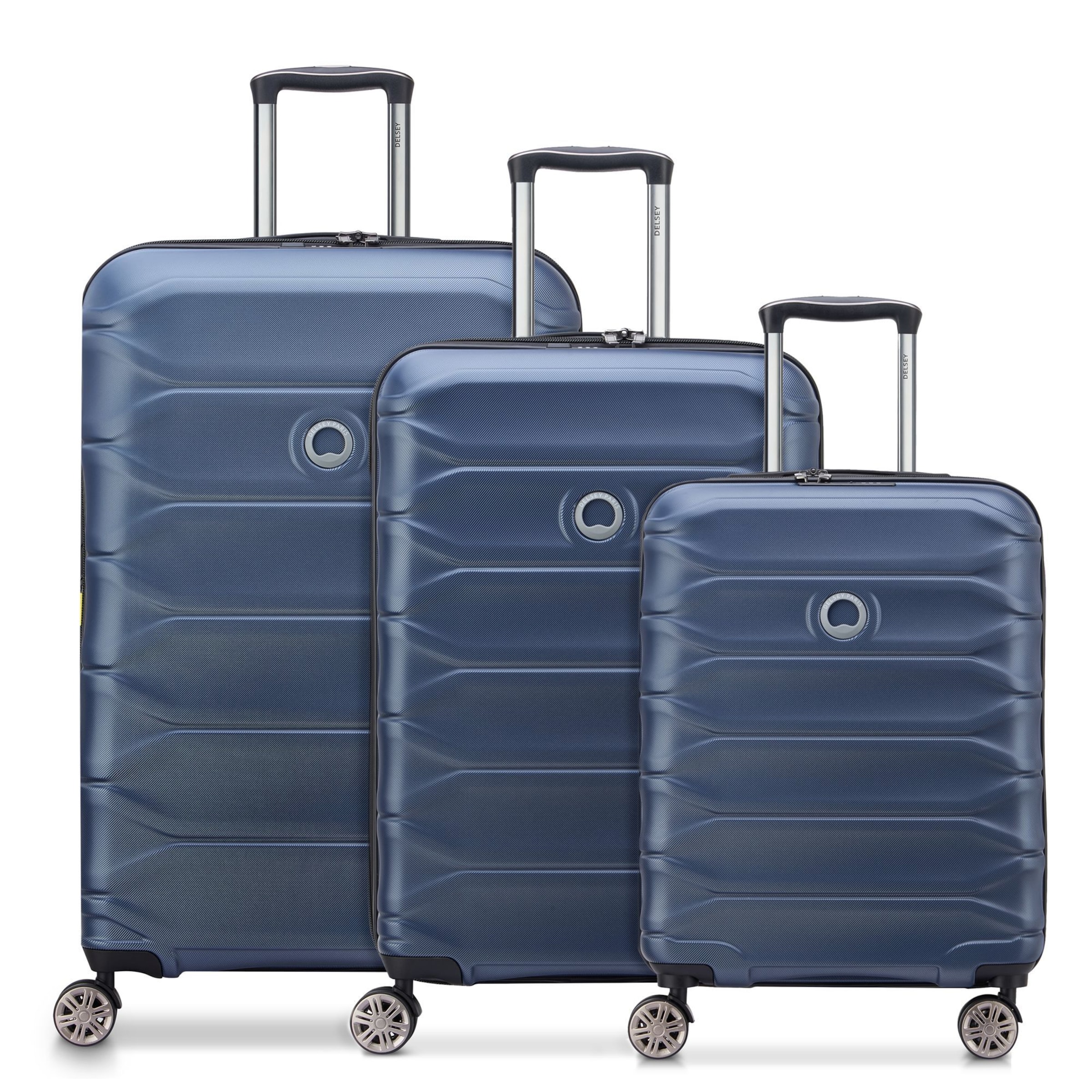 Delsey Paris Suitcase set 'Meteor 4' in Blue: front