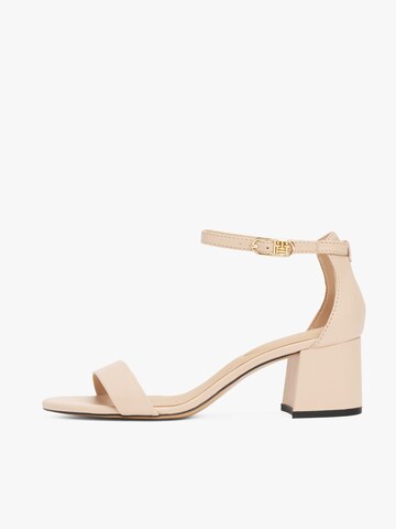 TOMMY HILFIGER Strap sandal in Beige: front