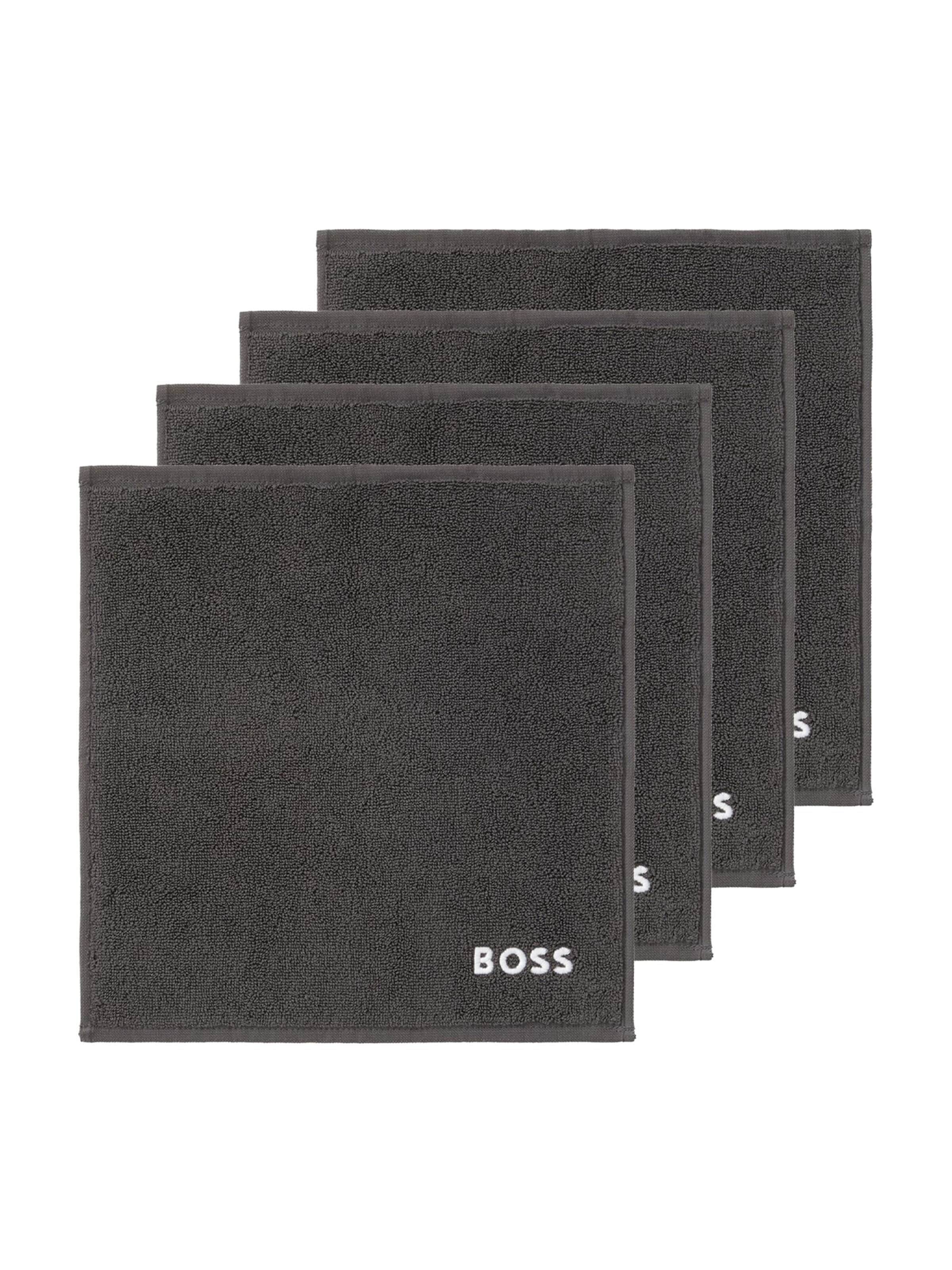 BOSS Home Towel 'EDGE' in Grey