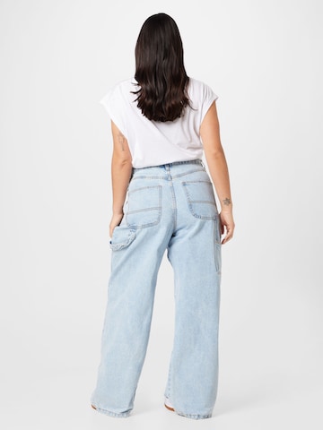 Cotton On Curve Wide Leg Jeans 'CARPENTER' in Blau