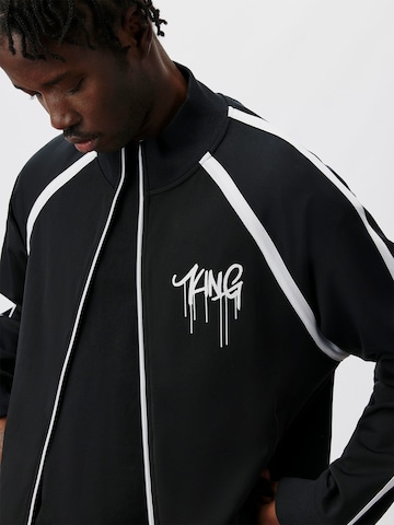 ABOUT YOU x Kingsley Coman Zip-Up Hoodie 'Dylan' in Black