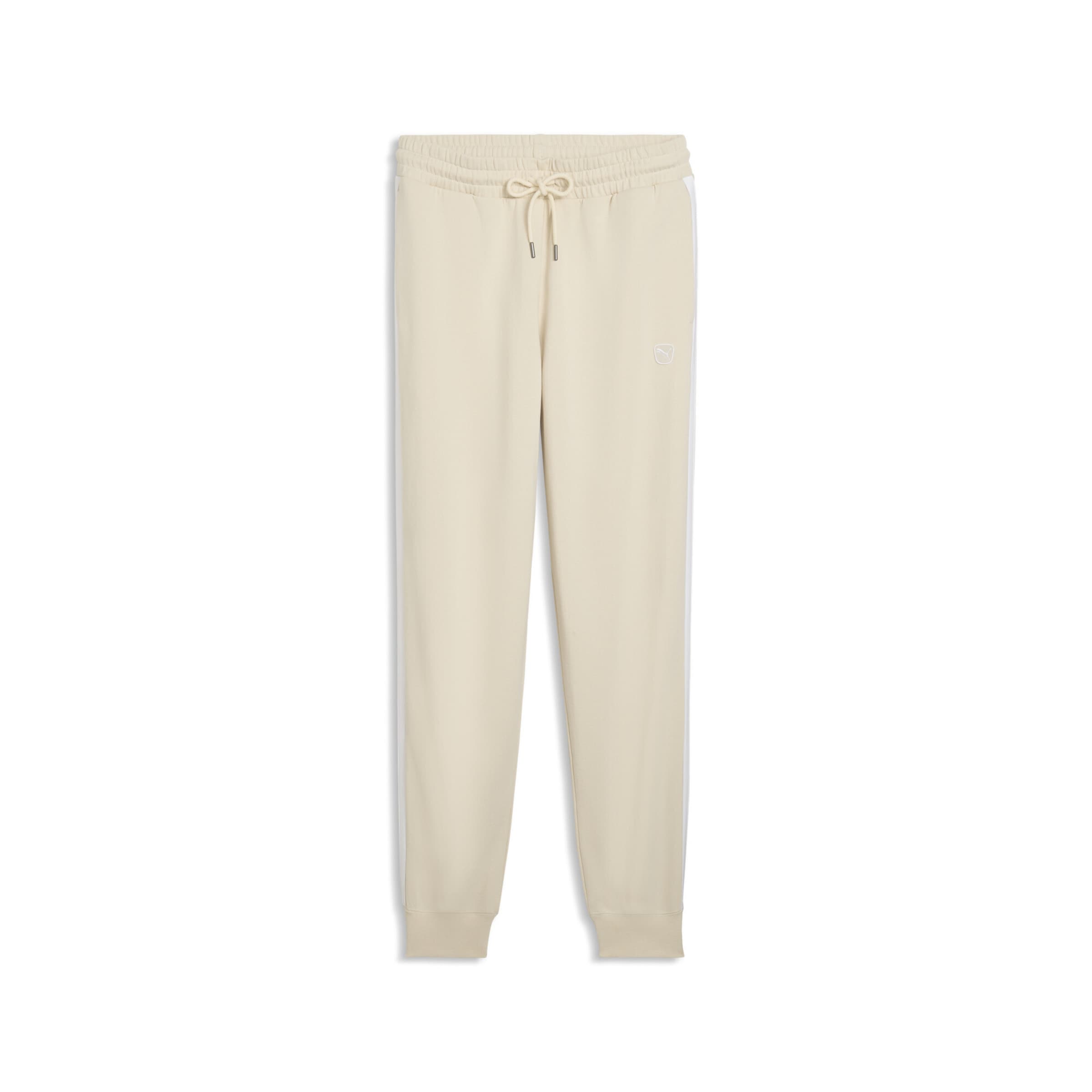 PUMA Tapered Broek 'Essentials' in Beige: voorkant