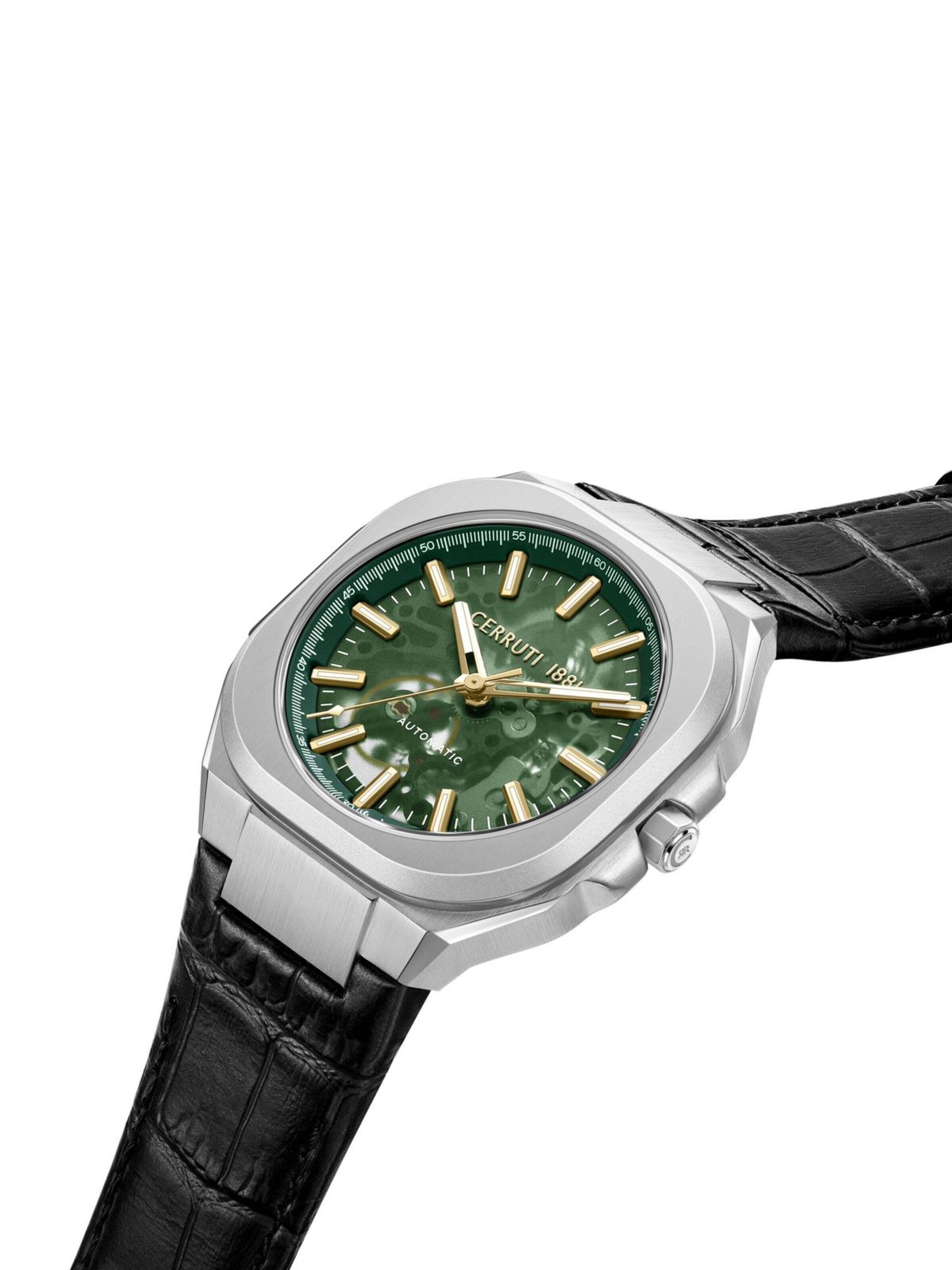 CERRUTI 1881 Analog watch 'Automatic watch Leadri' in Green