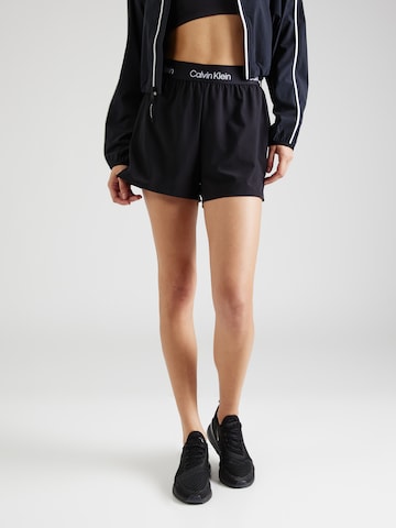 Loosefit Pantalon de sport Calvin Klein Sport en noir : devant