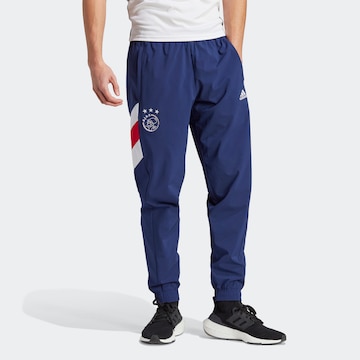 ADIDAS SPORTSWEAR Tapered Sportbroek 'Ajax' in Blauw: voorkant