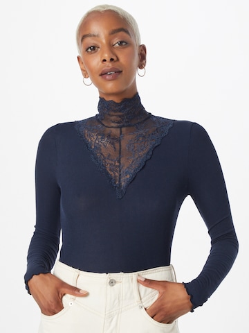 PIECES Blouse 'Siri' in Blauw: voorkant