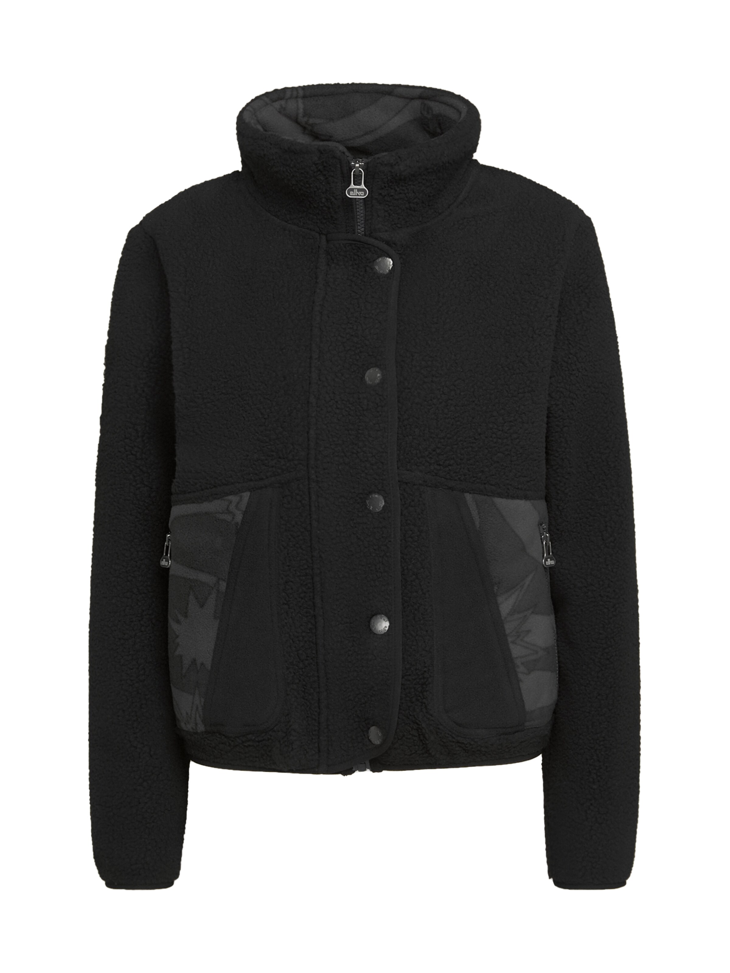 elho Fleece Jacket 'Malmö' in Black: front