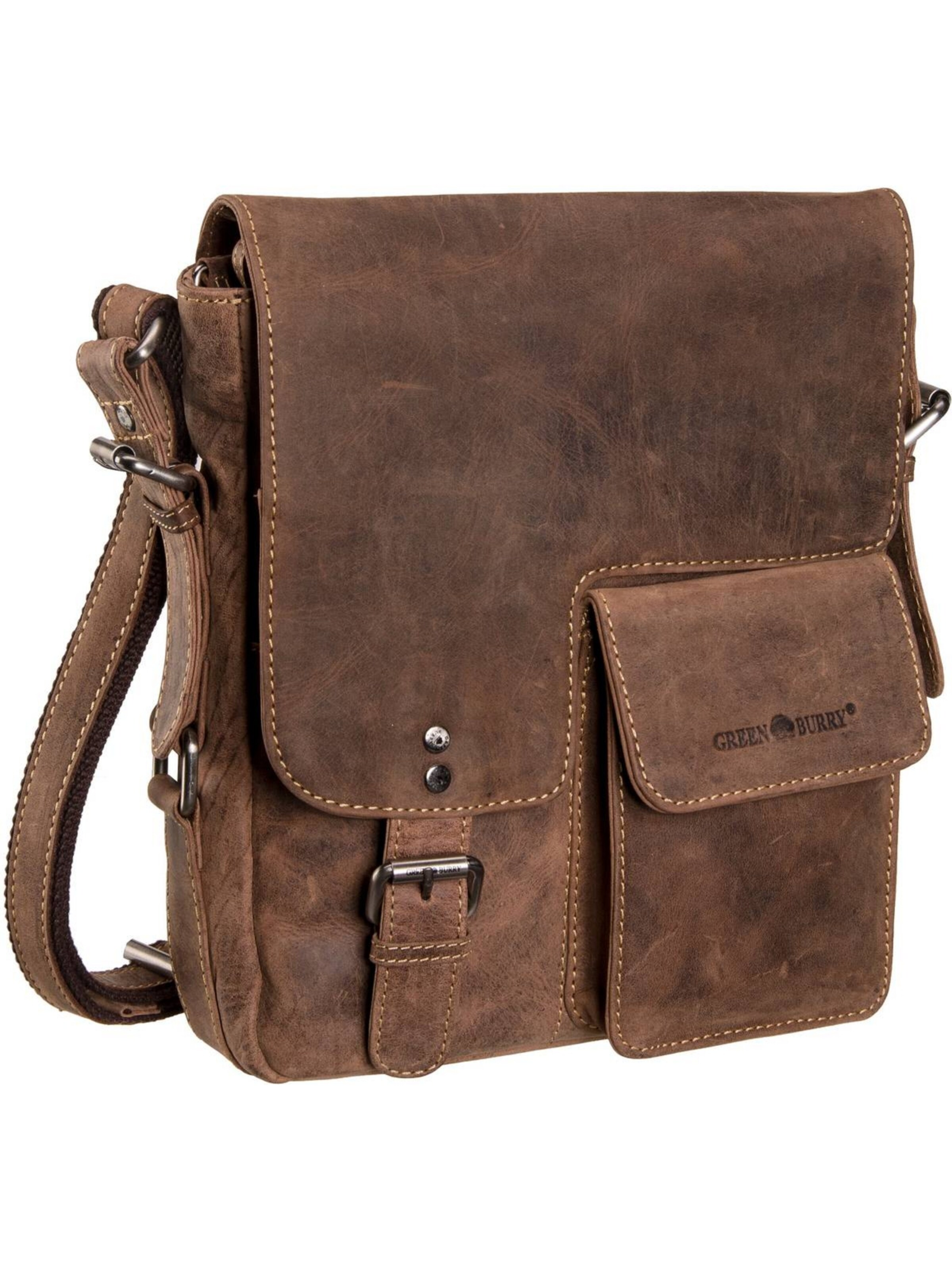 GREENBURRY Umhängetasche 'Revival Vol. 1' in Braun: Vorderseite