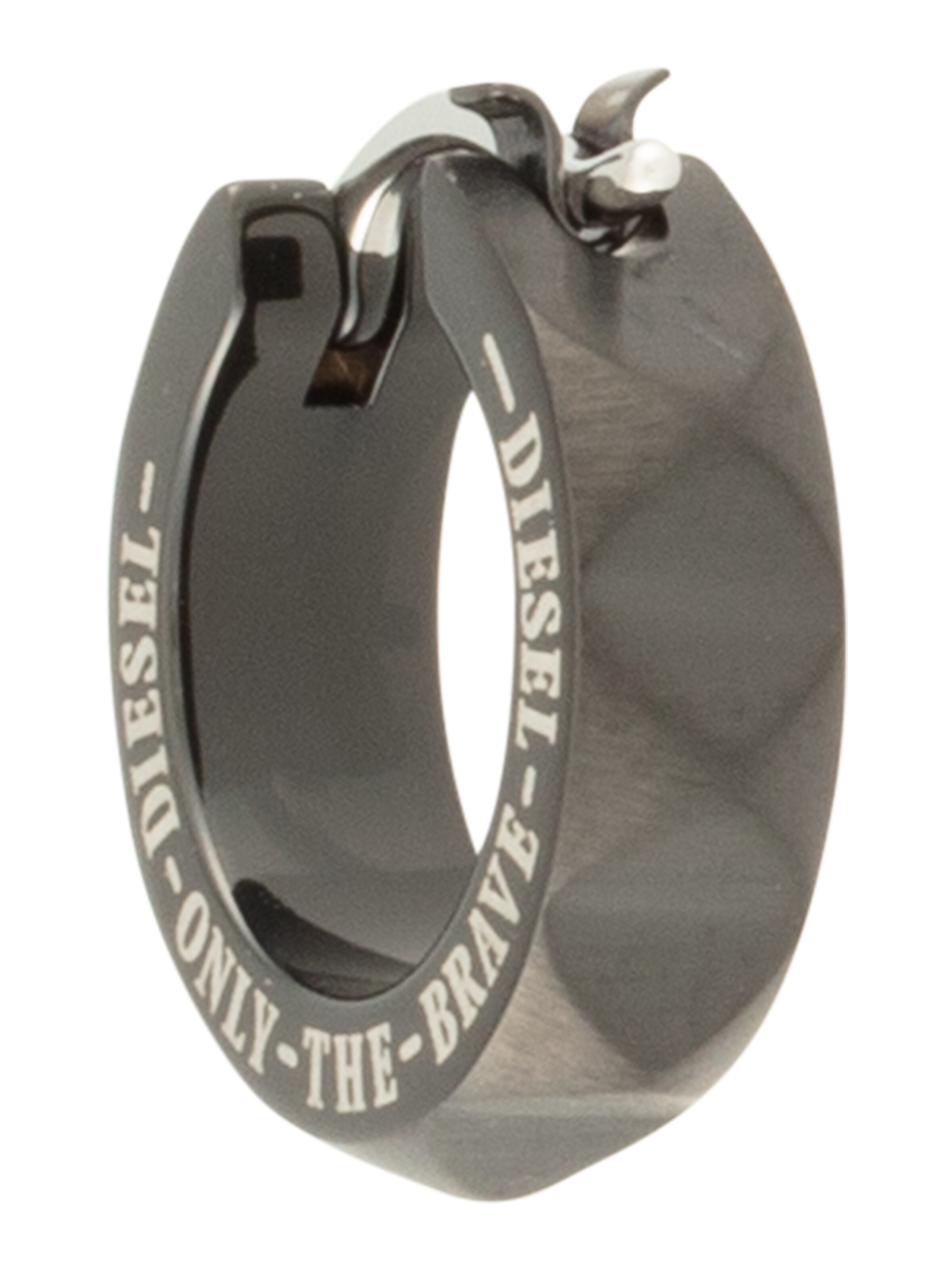 Orecchino di DIESEL in nero: frontale