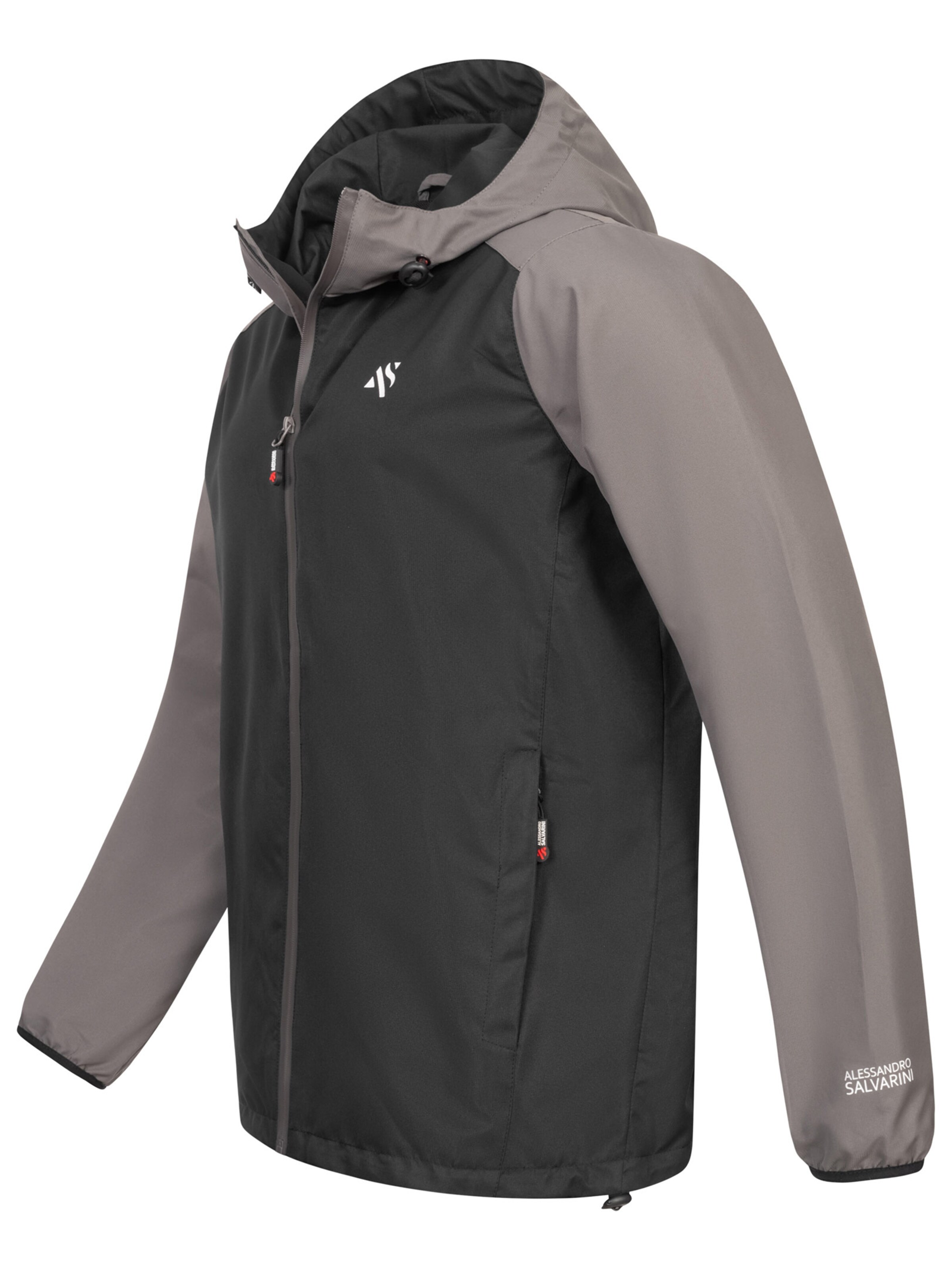 Alessandro Salvarini Weatherproof jacket in Black