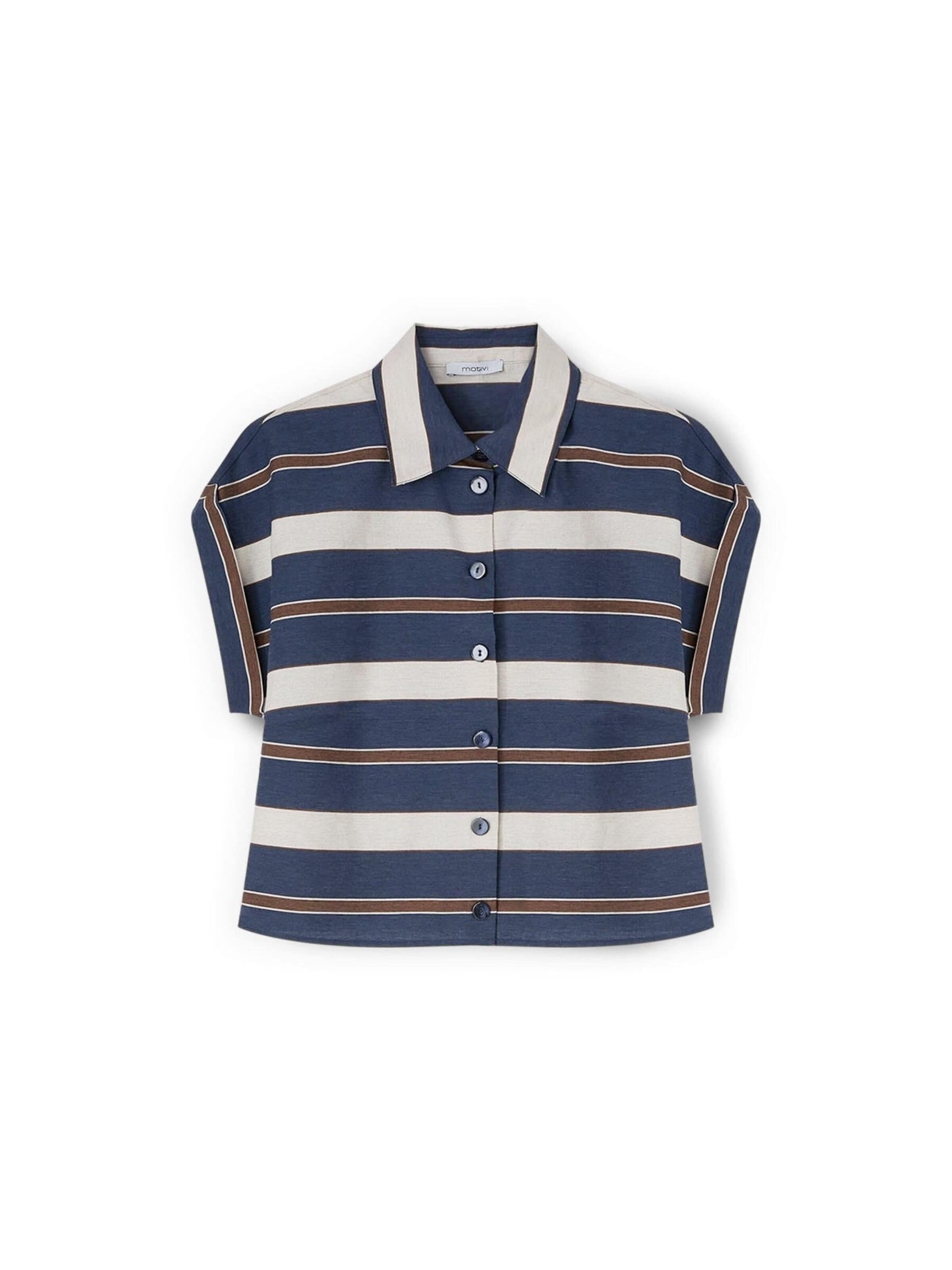 MOTIVI Blouse in Blue: front