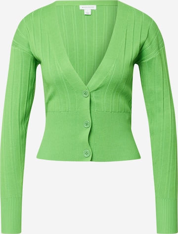 Warehouse Knit cardigan in Green: front