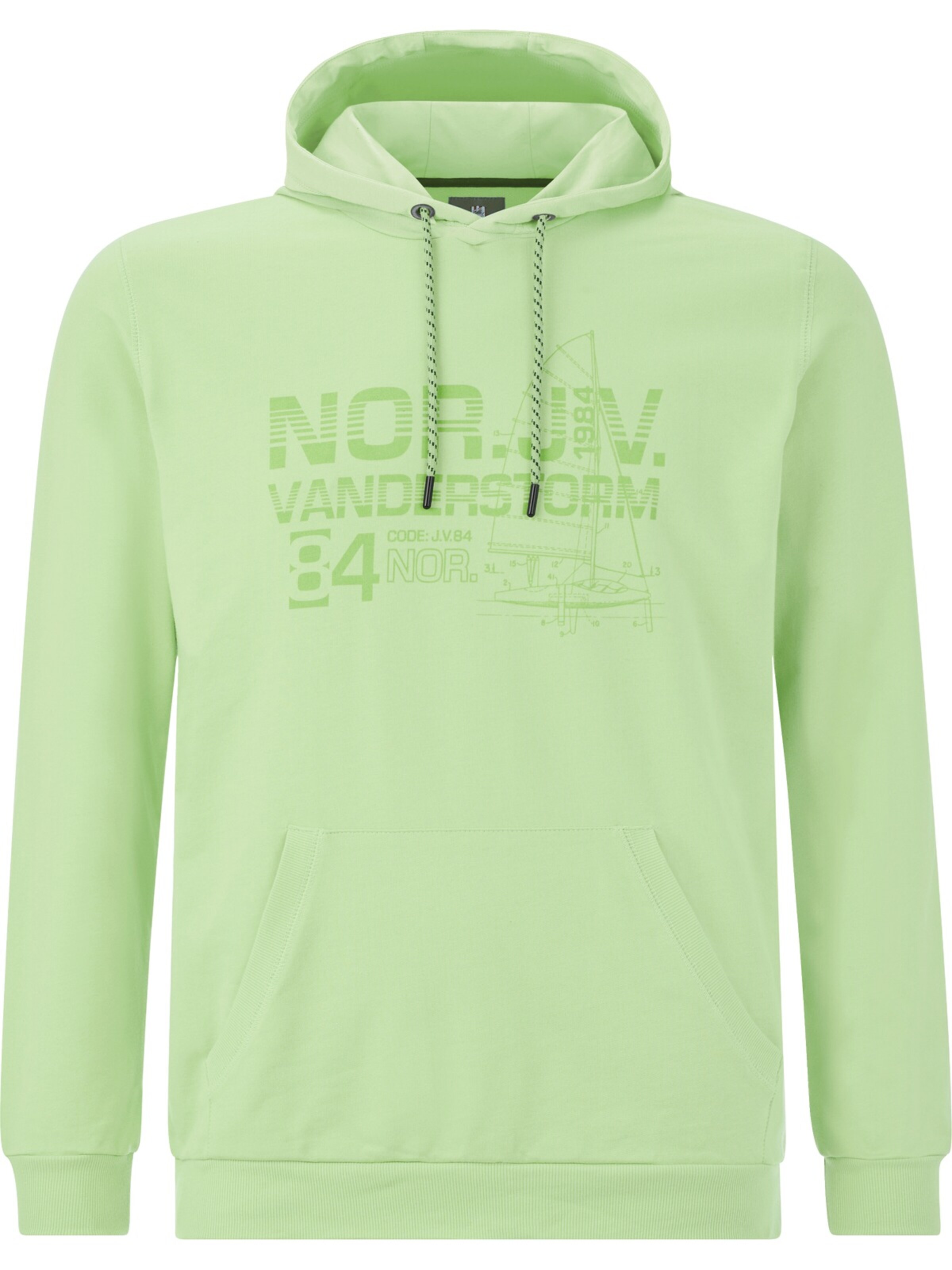 Jan Vanderstorm Sweatshirt ' Jeppe ' in Grün: Vorderseite