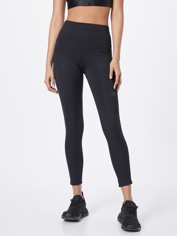 ADIDAS SPORTSWEAR Regular Workout Pants 'Run Icons ' in Black: front