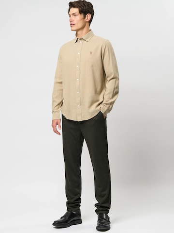 U.S. POLO ASSN. Regular Fit Hemd 'Bolt' in Beige