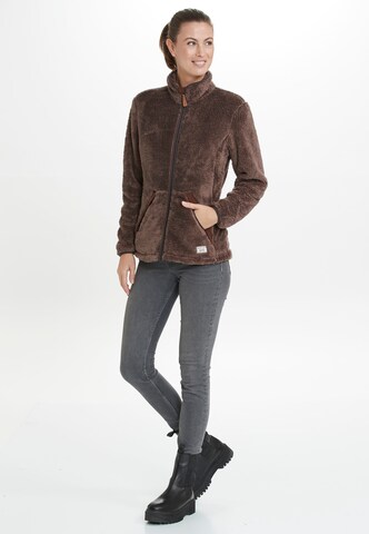 Weather Report Athletic Fleece Jacket 'Lucille' in Brown