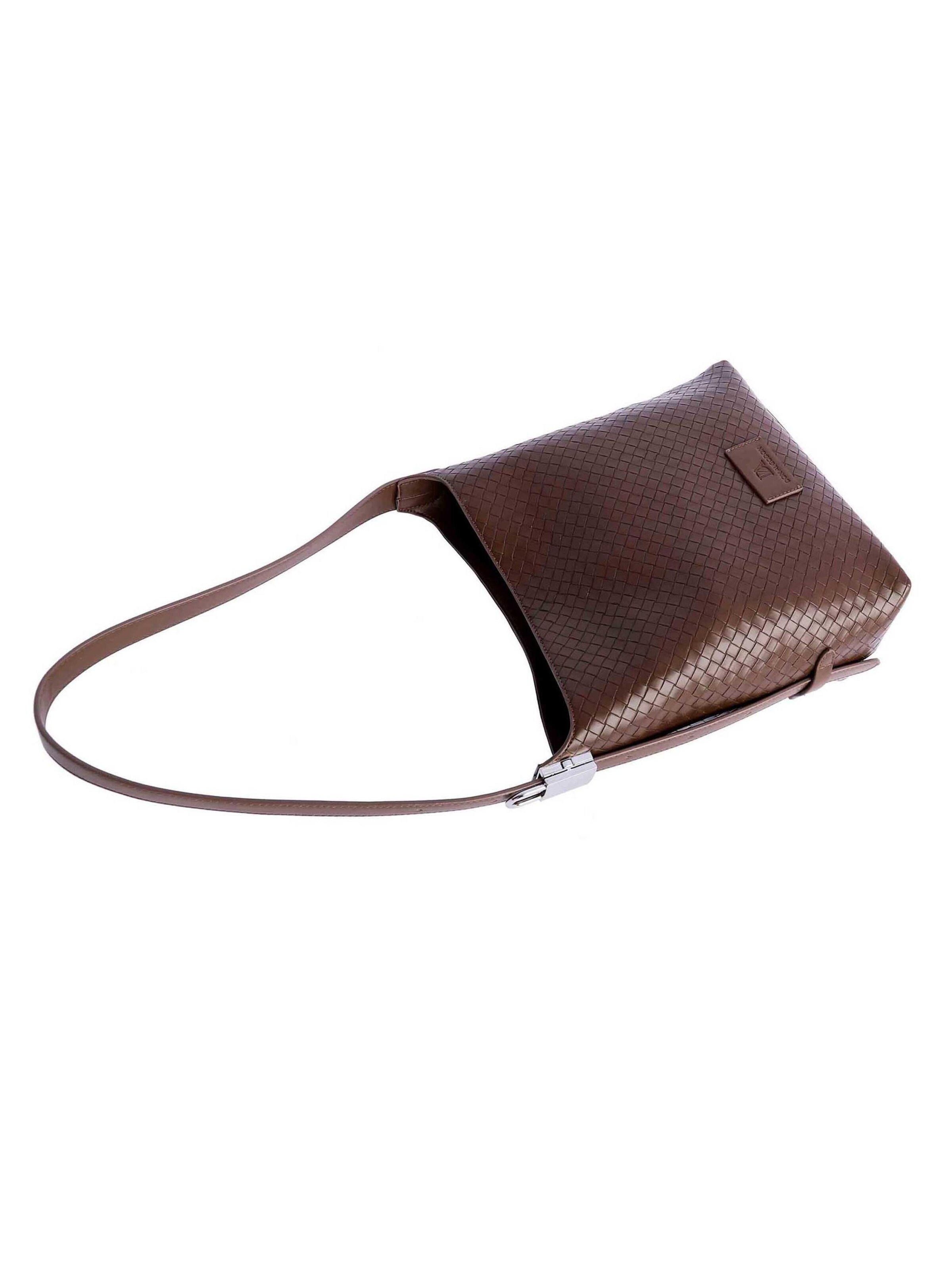 Don Algodon - Bolso de hombro 'Bolso de hombro para mujer Lipari de piel sintética con botón magnético' en marrón