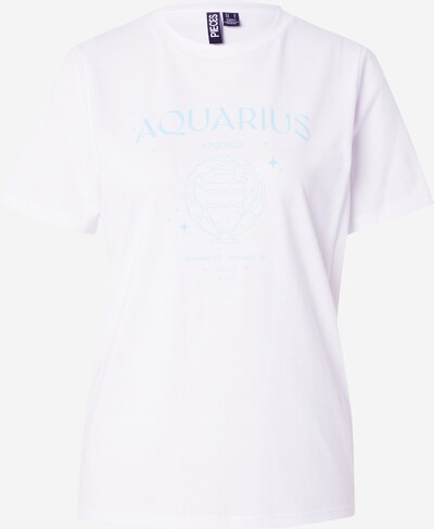 PIECES T-shirt 'FAST' en aqua / blanc, Vue avec produit