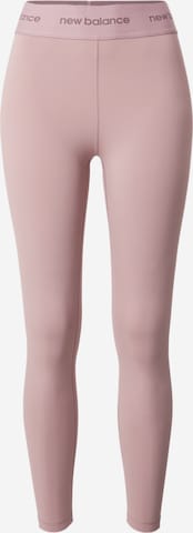 new balance Skinny Workout Pants 'Sleek 25' in Pink: front