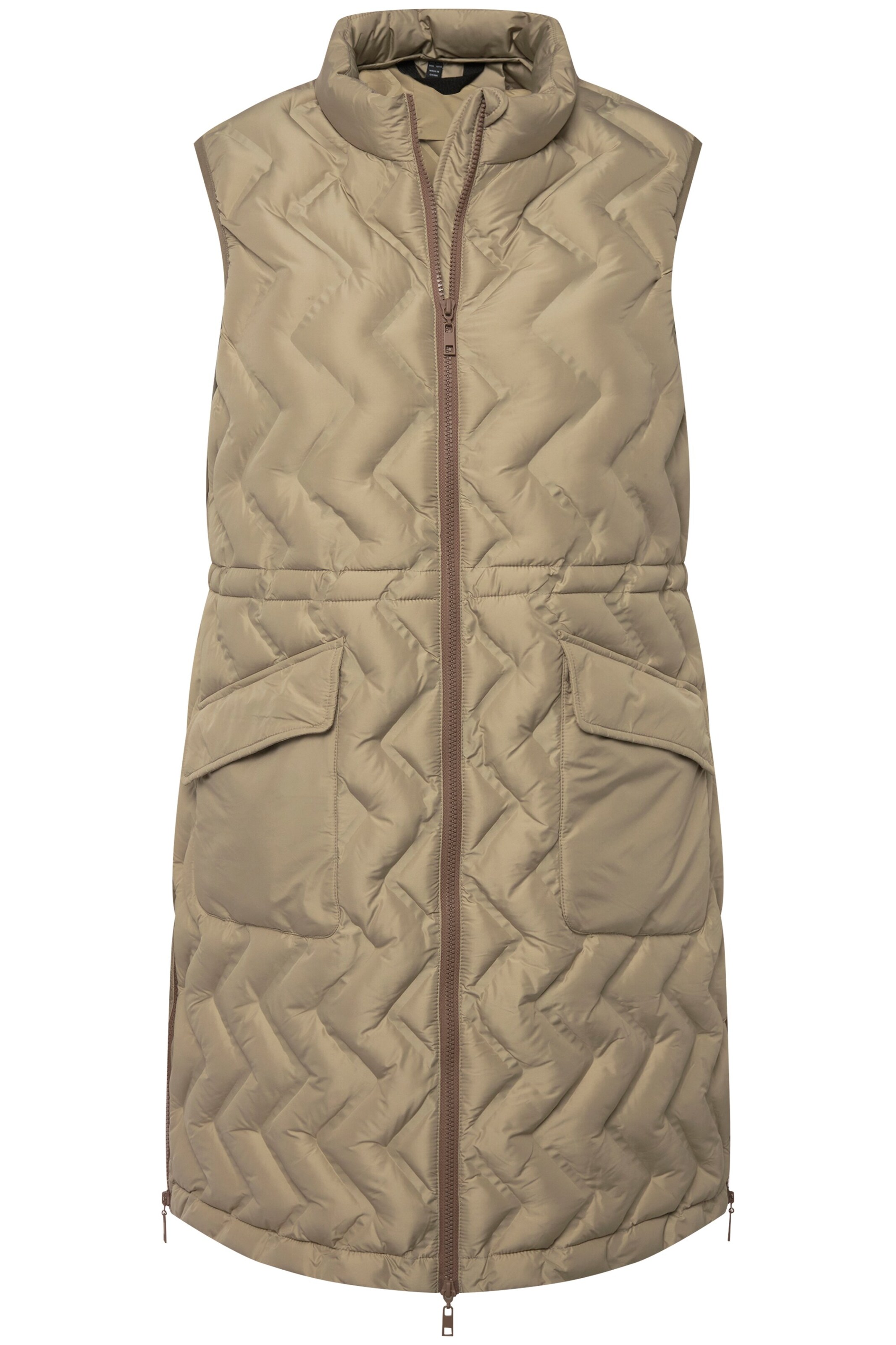 Ulla Popken Vest in Beige: front