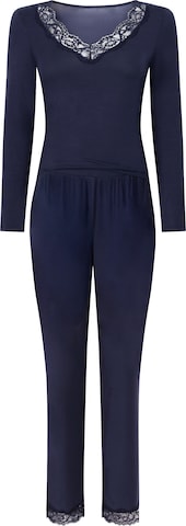 HunkemöllerPidžama - plava boja: prednji dio