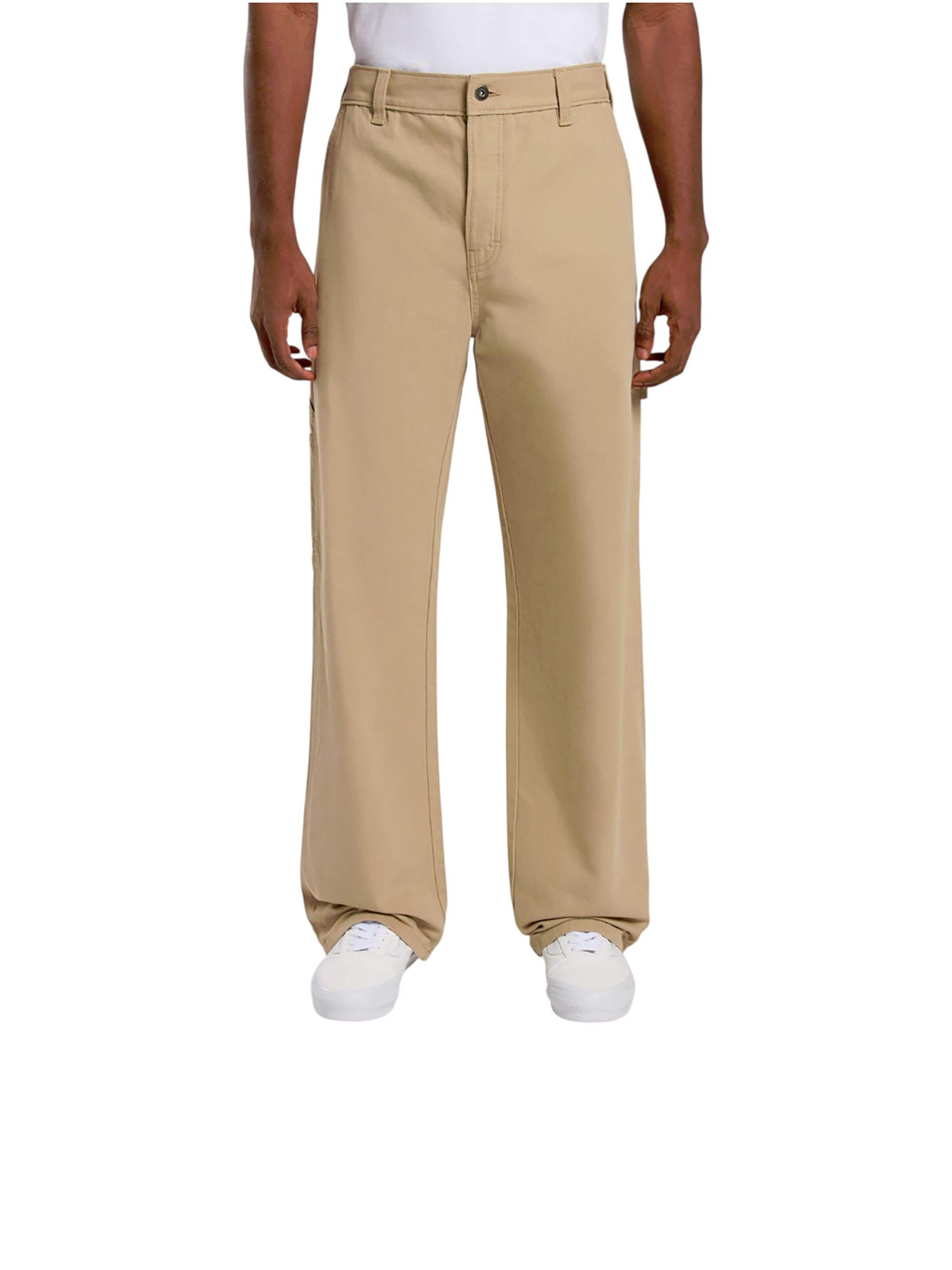 DICKIES Regular Pants 'Canvas Carpenter Lighweig' in Beige: front