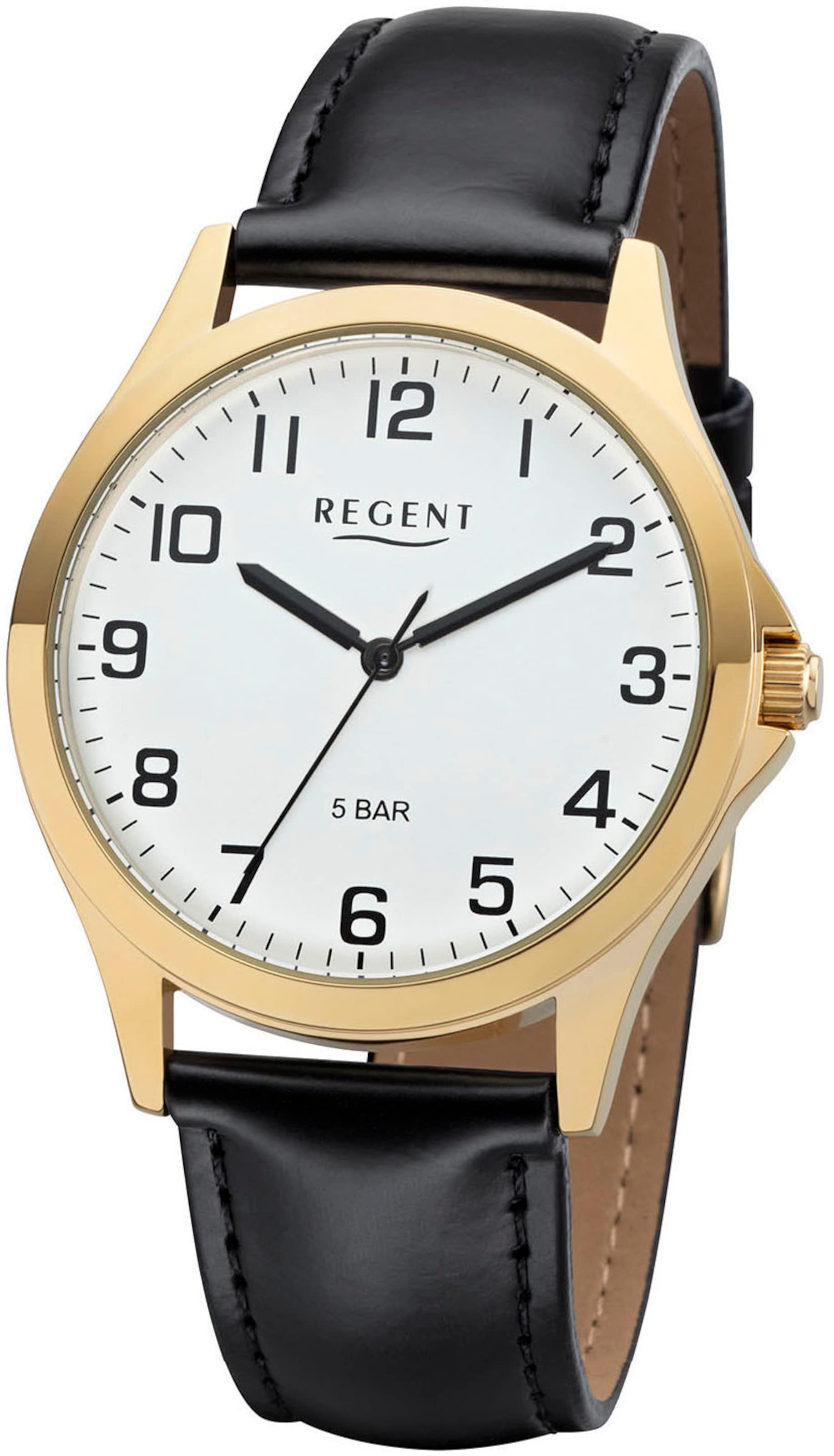 REGENT Analog Watch in Gold: front