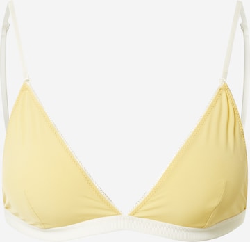 Top per bikini 'Yella' di Samsoe Samsoe in giallo: frontale