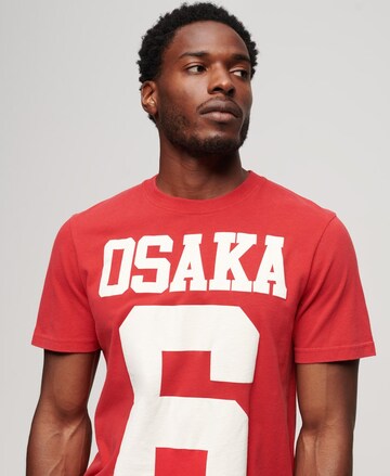 T-Shirt 'Osaka 6' Superdry en rouge