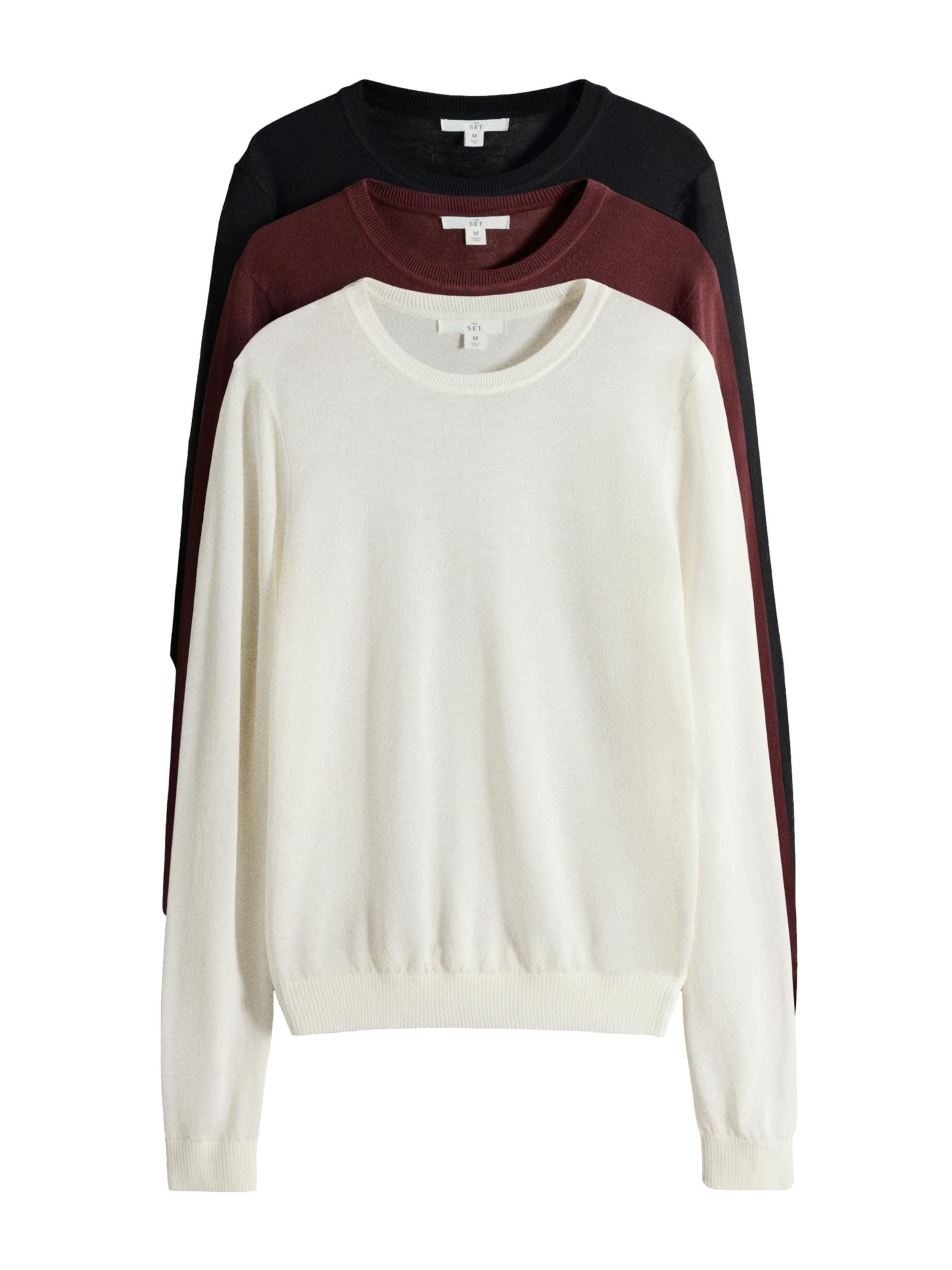 Pullover The Set di colore marrone / nero / bianco, Visualizzazione prodotti