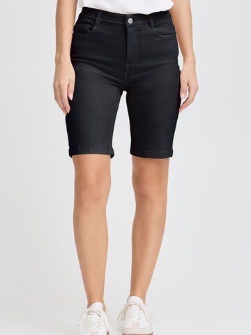 Slimfit Pantaloni 'FRLUXE' di Fransa in nero: frontale