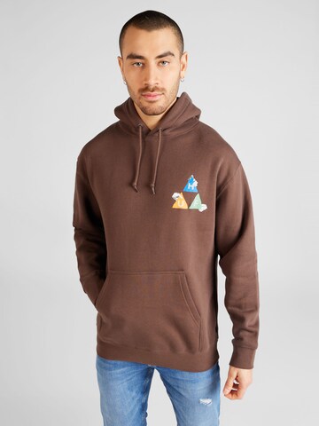 HUF Sweatshirt 'Rituals' in Brown