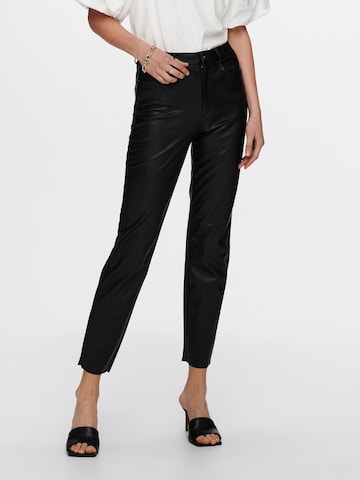 ONLY Slim fit Pants in Black: front