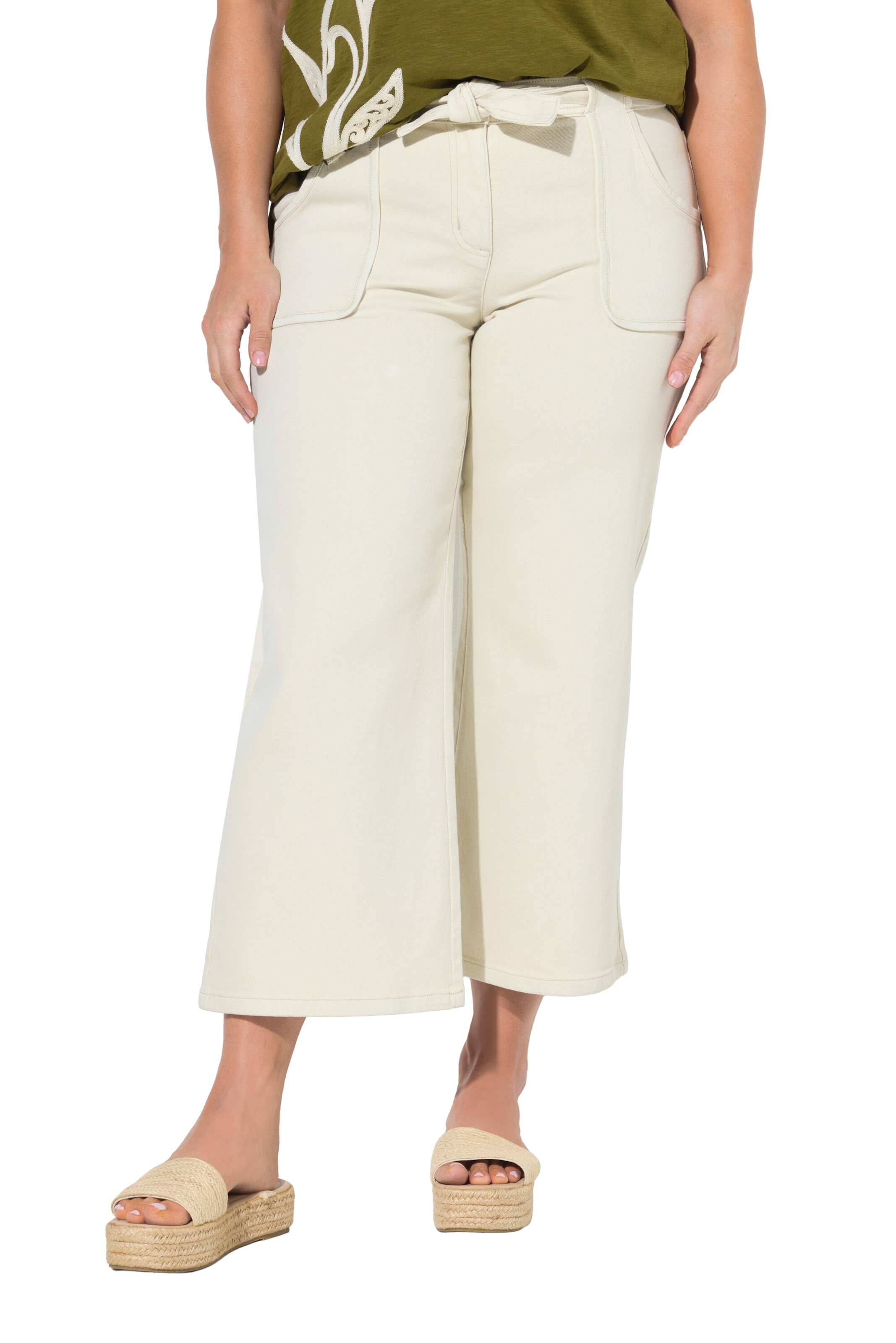 Ulla Popken Regular Jeans in Beige: Vorderseite