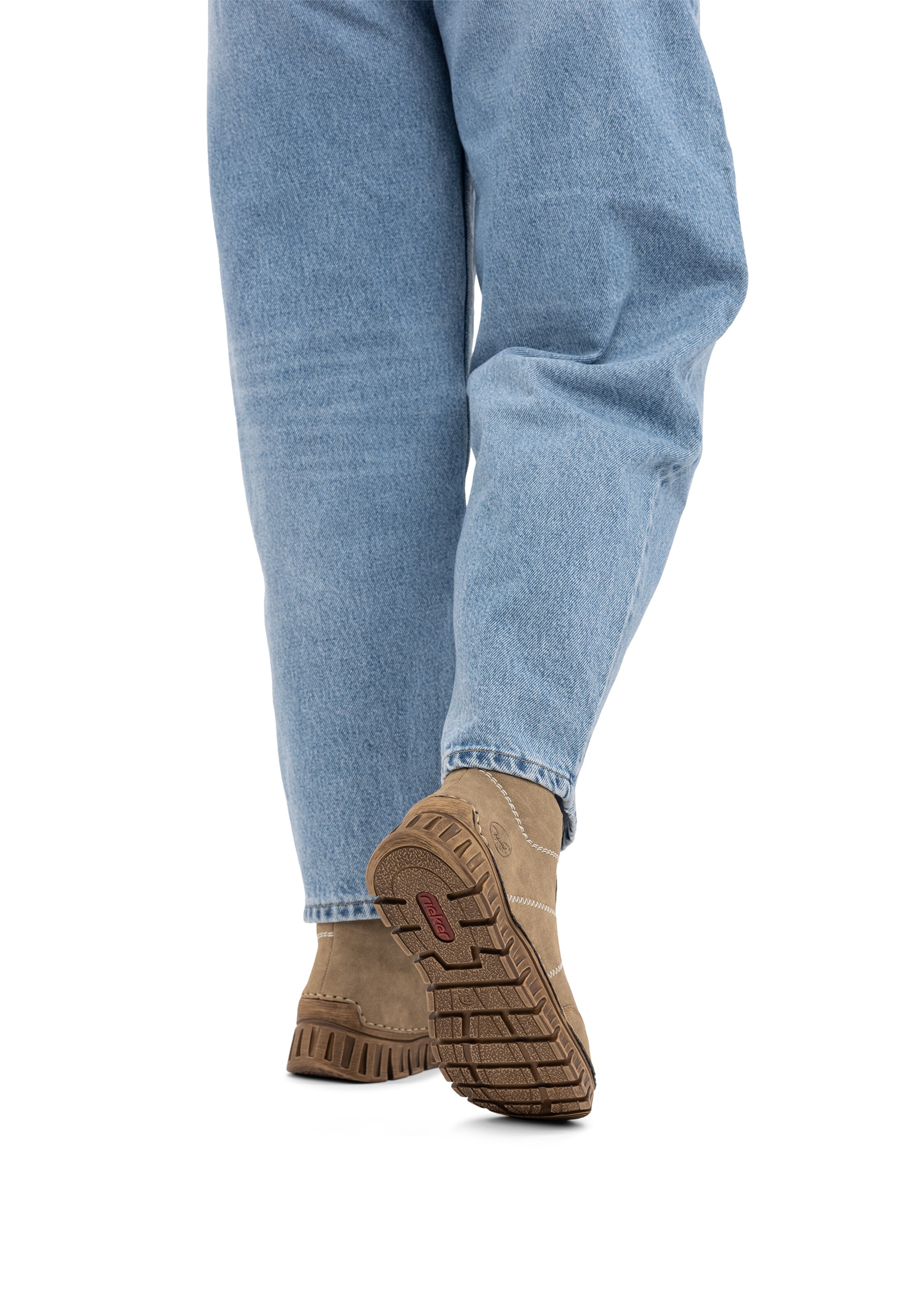 Bottines à lacets Rieker en beige